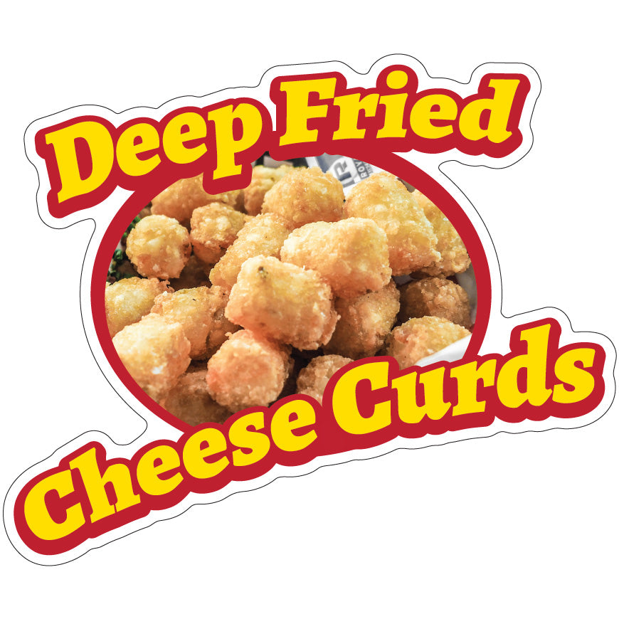Deep Fried Cheese Curds Die-Cut Decal