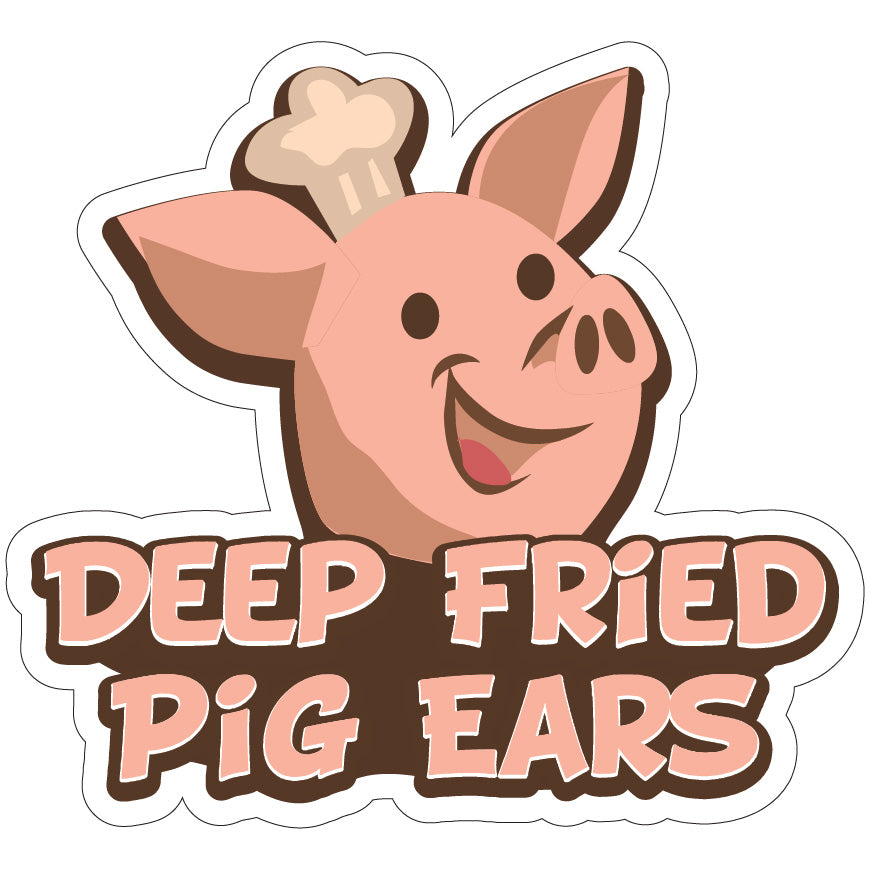 Deep Fried Pig Ears Die-Cut Decal