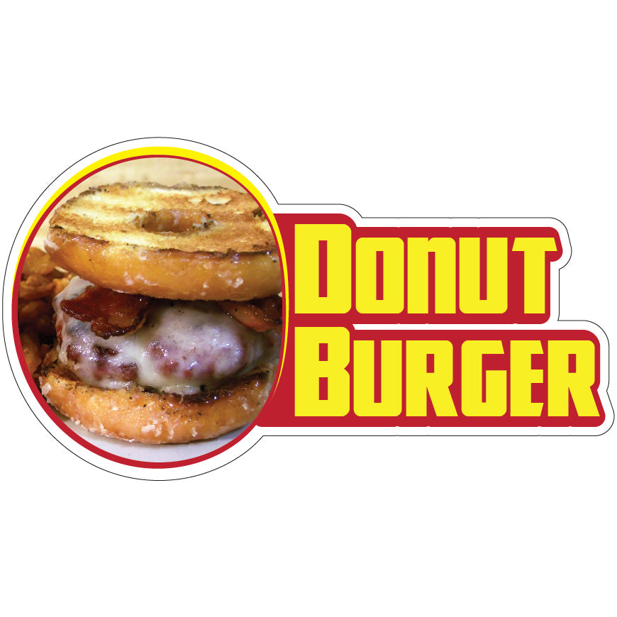 Donut Burger Die-Cut Decal