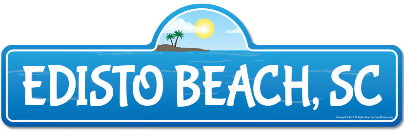 Edisto, SC South Carolina Beach Street Sign