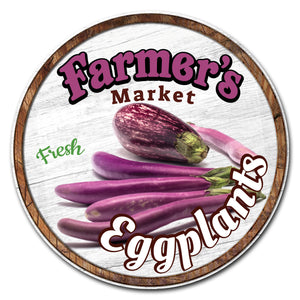Farmer's Market Eggplants Circle
