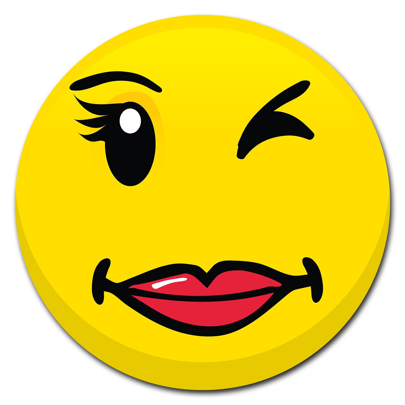 Emoji Girl Wink Circle