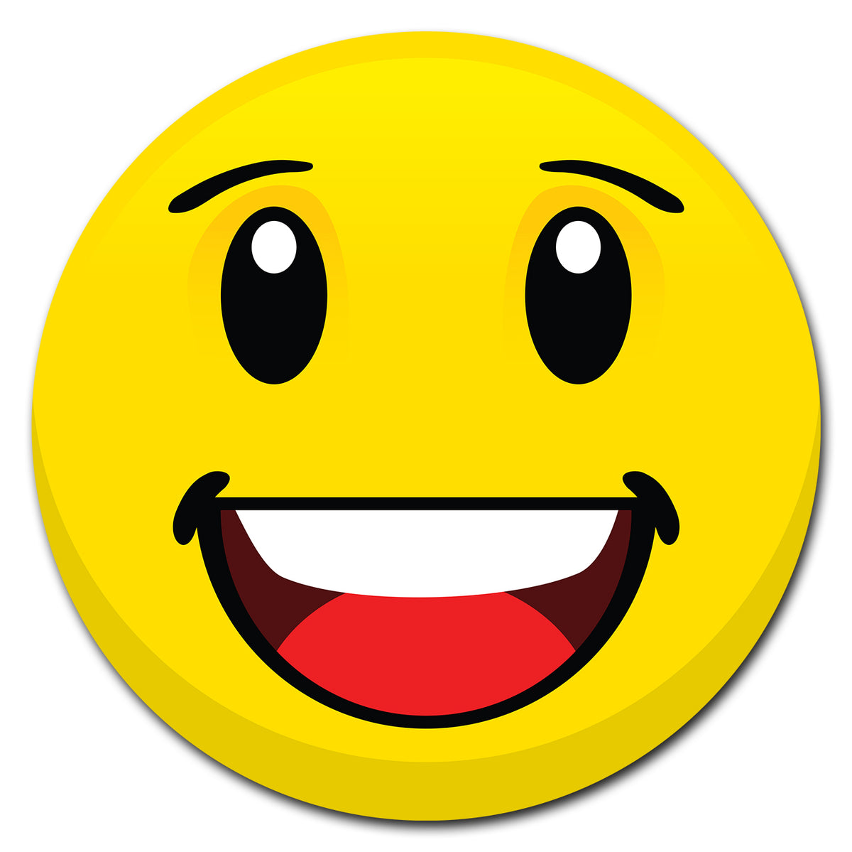 Sign Smilling Emoji Yellow Smiling Circle Plastic Decal Funny Gift – SignMission
