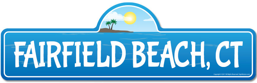 Fairfield, CT Connecticut Beach Street Sign