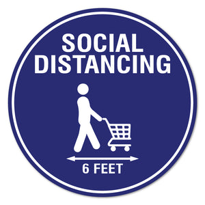 Social Distancing Cart 11" Floor Marker