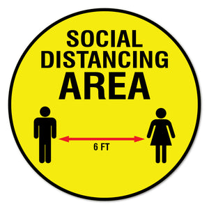 Social Distance Area 6 Ft 16" Floor Marker