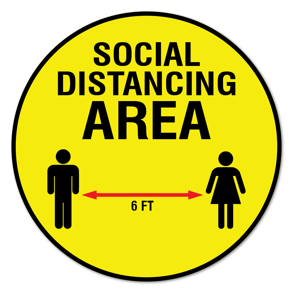 Social Distance Area 6 Ft 7" Floor Marker