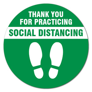 Thank You For Social Distance Green Floor Marker