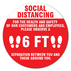Social Distancing For Health And Safety Floor Marker