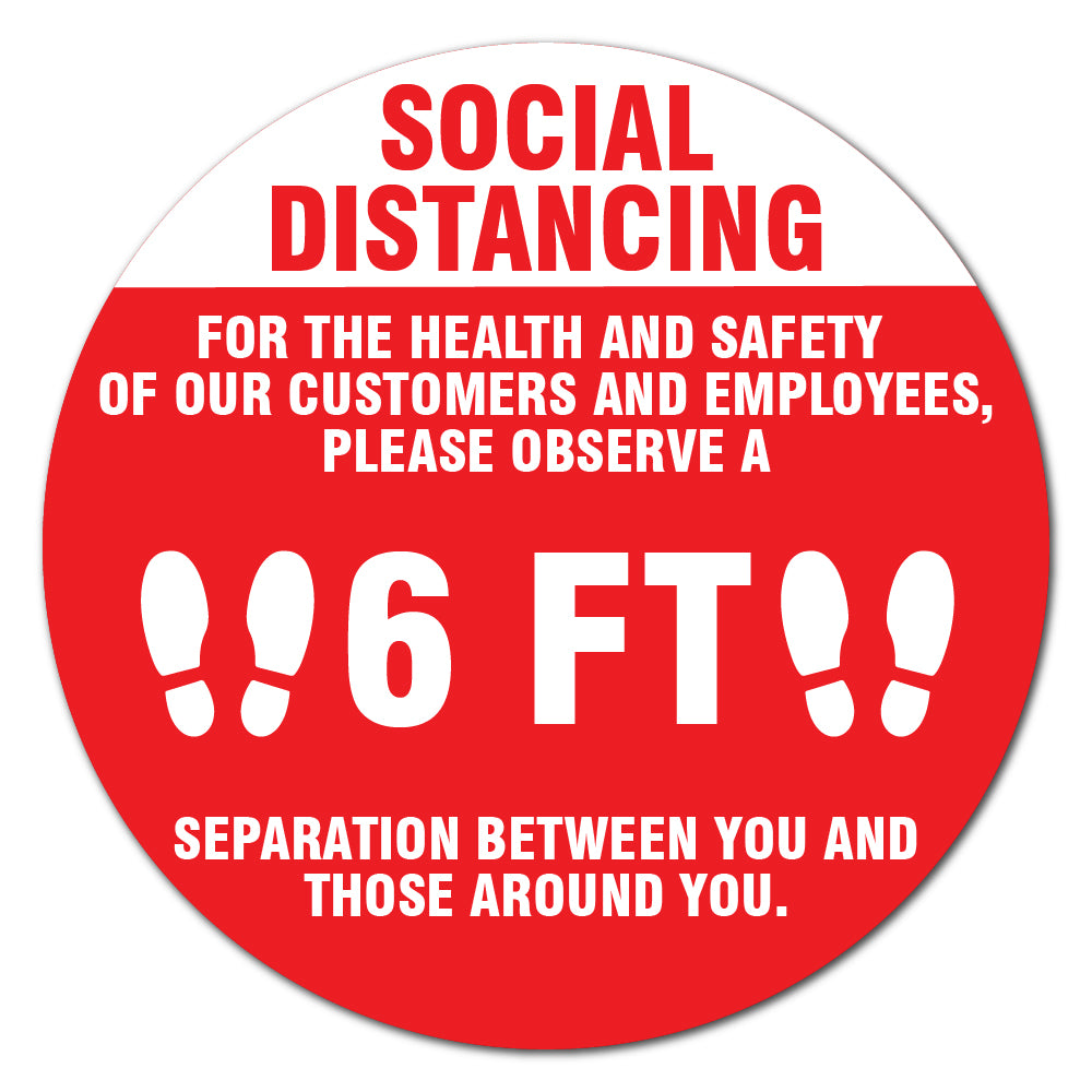 Social Distancing For Health And Safety Floor Marker