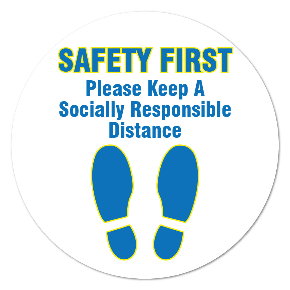 Safety First Social Distancing Floor Marker