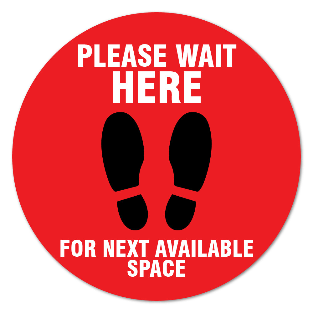 Please Wait Here Red 7
