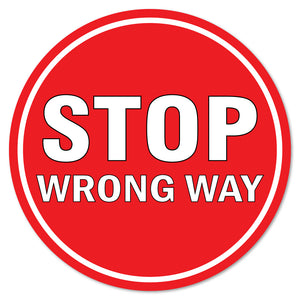 Stop Wrong Way 16" Floor Marker