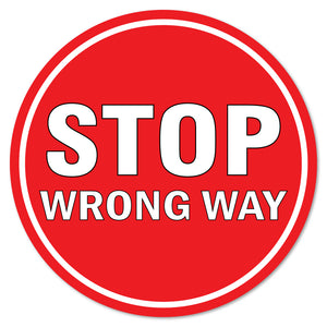 Stop Wrong Way 11" Floor Marker