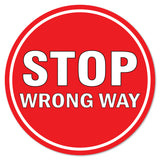Stop Wrong Way 7" Floor Marker