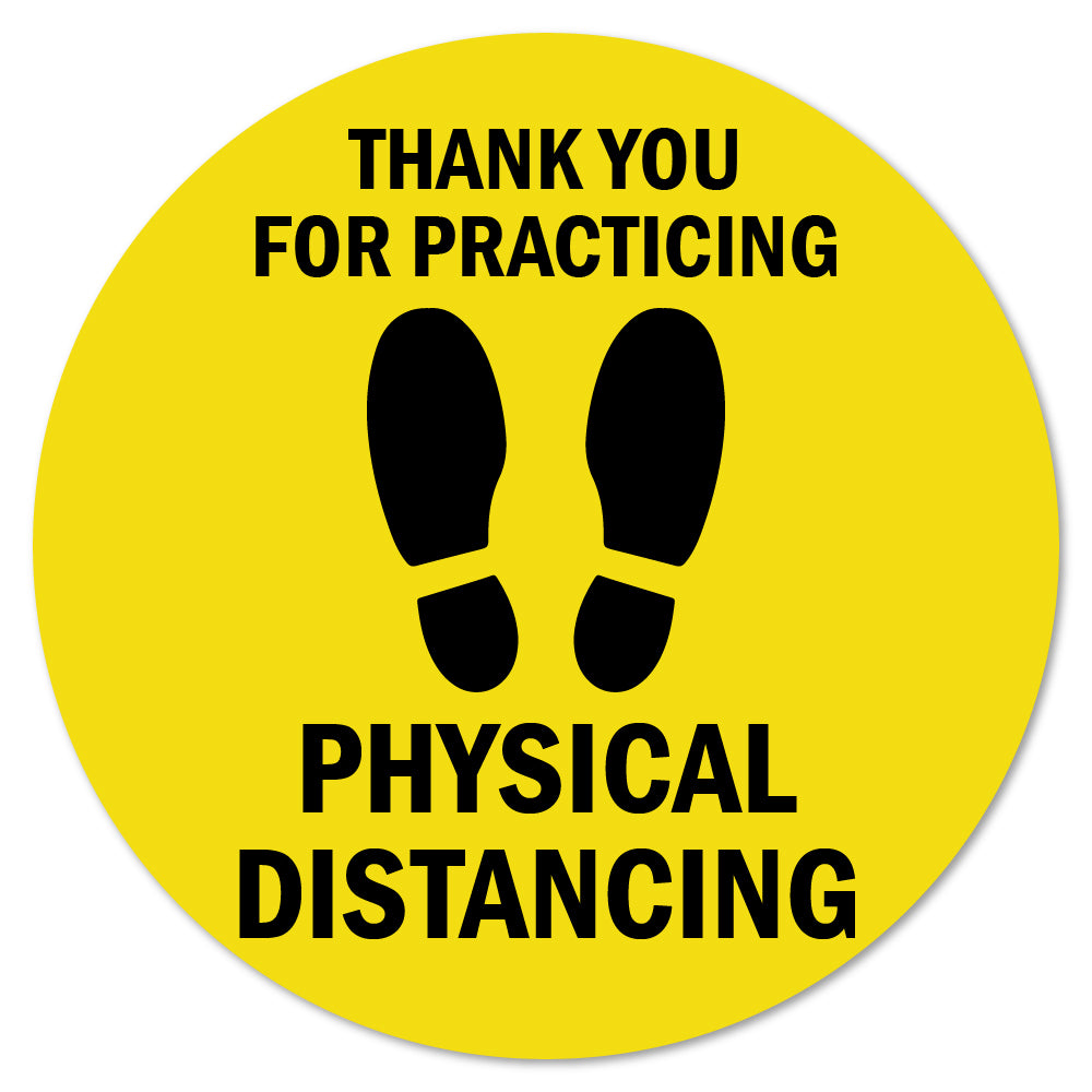 Thank You For Practicing Safe Distance 11" Floor Marker