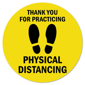 Thank You For Practicing Safe Distance 7" Floor Marker