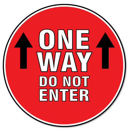 One Way Do Not Enter 16" Floor Marker