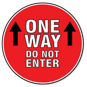 One Way Do Not Enter 11" Floor Marker