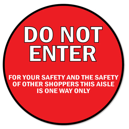 Do Not Enter Arrow Floor Marker