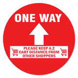One Way Arrow 2 Cart Distance Floor Marker