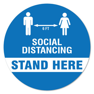 Stand Here Social Distancing Floor Marker