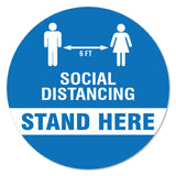 Stand Here Social Distancing Floor Marker