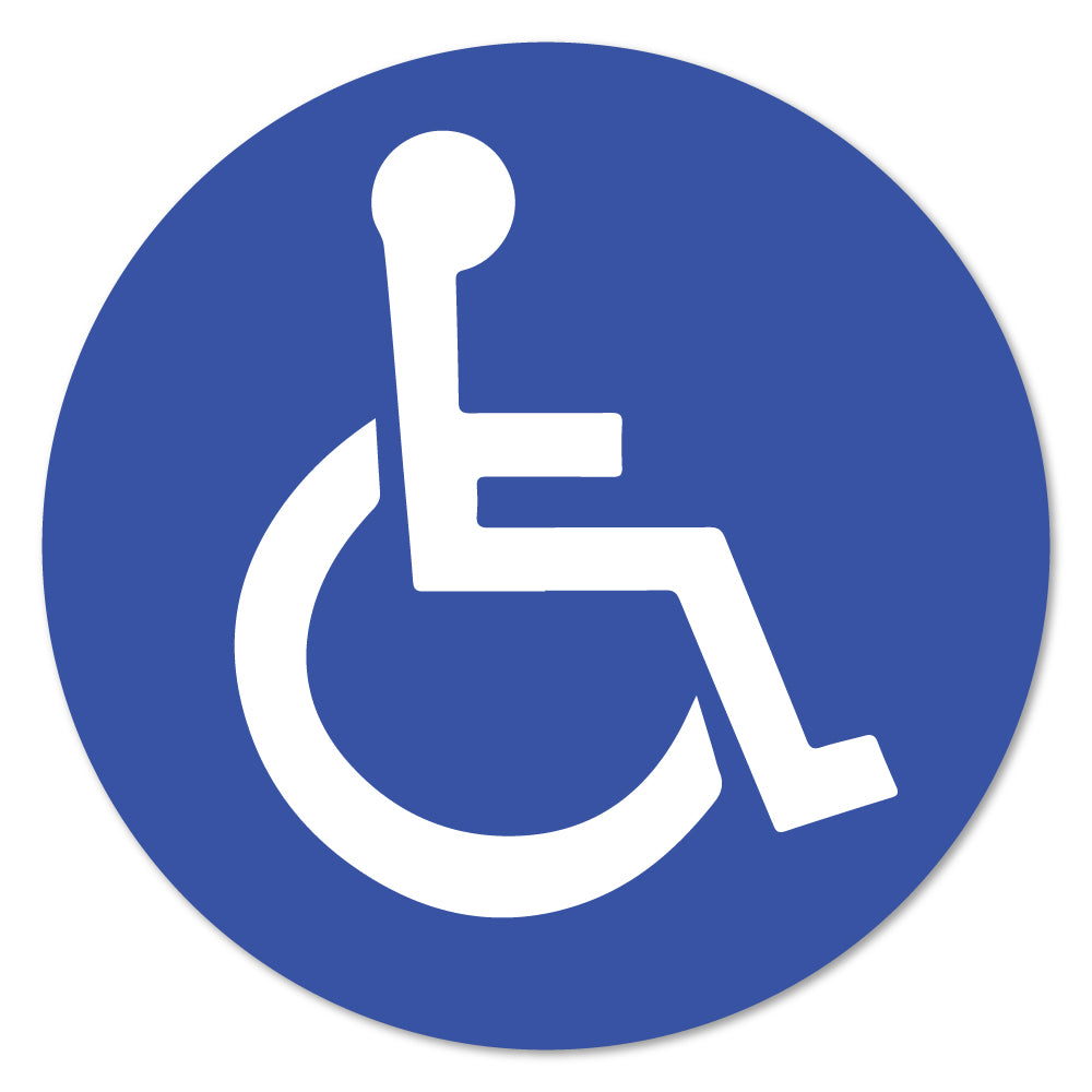 Handicapped Sign Arrow 11" Floor Marker