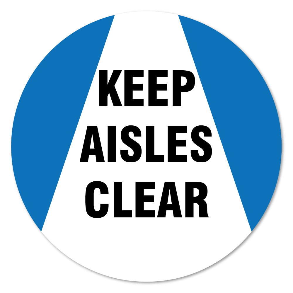 Keep Aisle Clear 11" Floor Marker