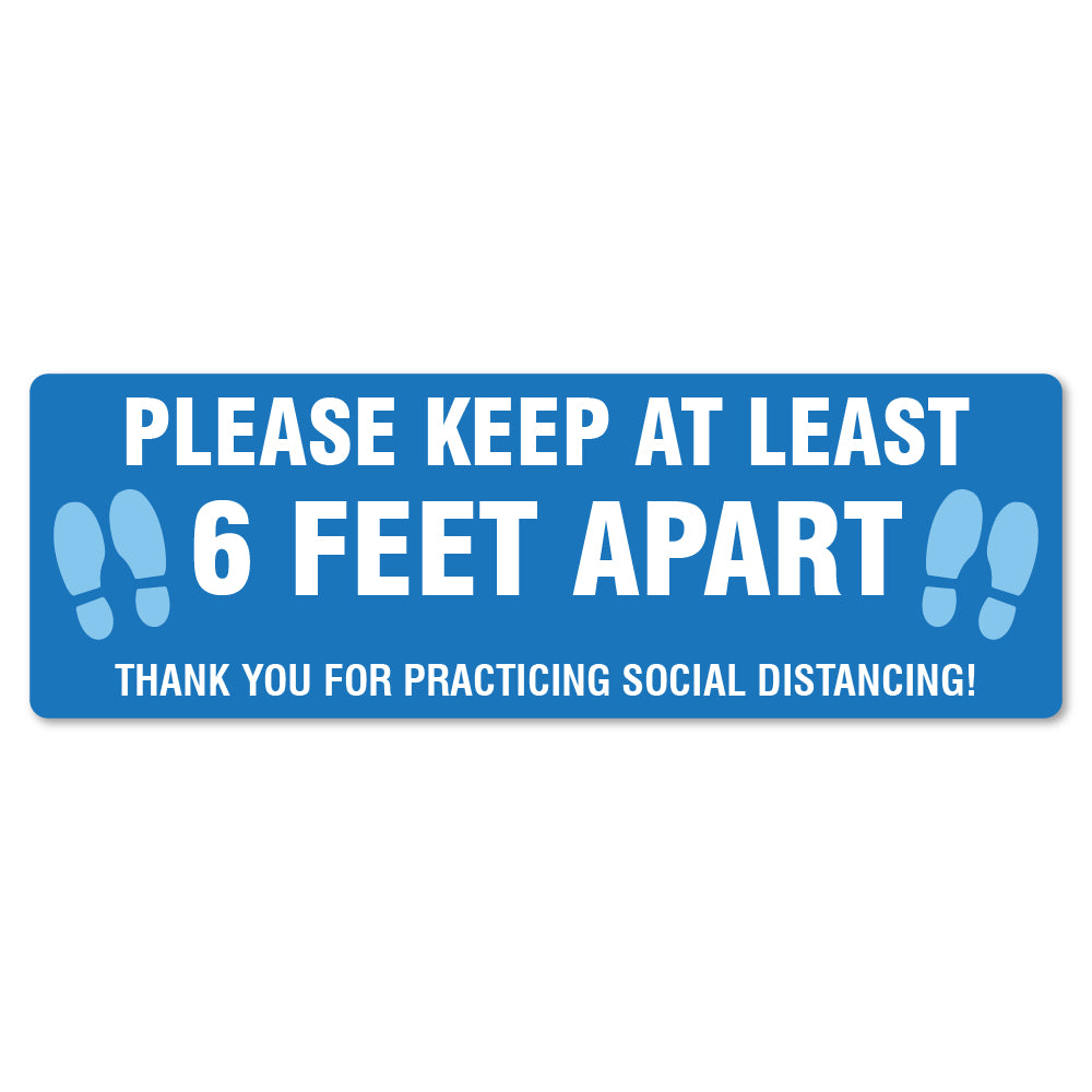 Please Keep 6 Ft Apart 18" Floor Marker