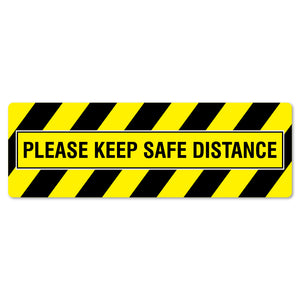 Please Keep Safe Distance Floor Marker