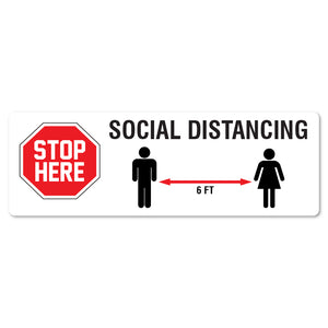 Stop 6 Ft Social Distance Floor Marker