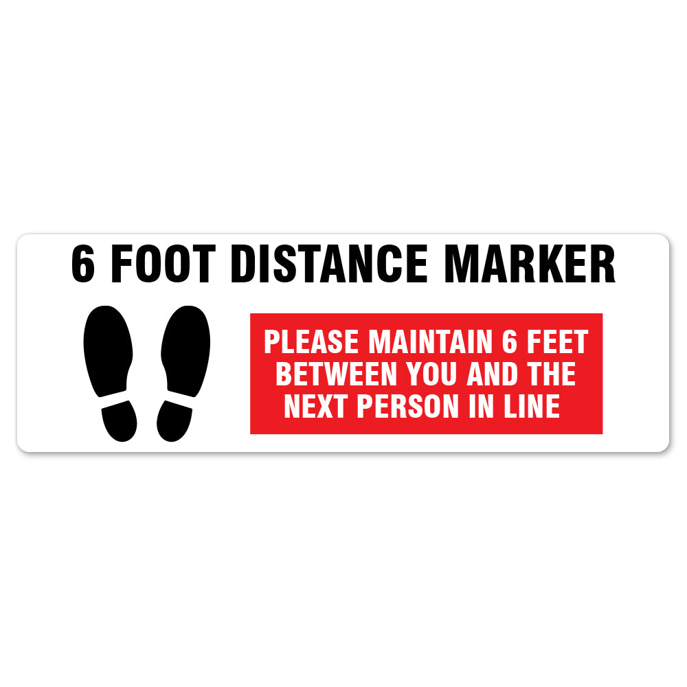 6 Foot Distance Marker Floor Marker