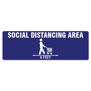 Social Distancing Cart 18" Floor Marker