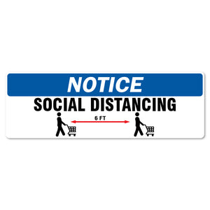 Social Distance 6 Ft 18" Floor Marker