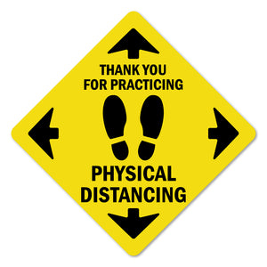 Thank You For Practicing Safe Distance 16" Floor Marker
