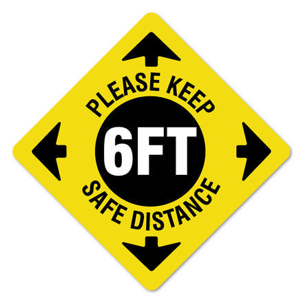 Please Keep Safe Distance 16" Floor Marker
