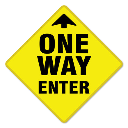 One Way Enter Arrow 11" Floor Marker
