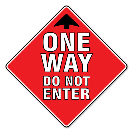 One Way Do Not Enter 11" Floor Marker