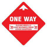 One Way Arrow 2 Cart Distance Floor Marker