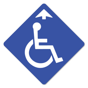 Handicapped Sign Arrow 11" Floor Marker