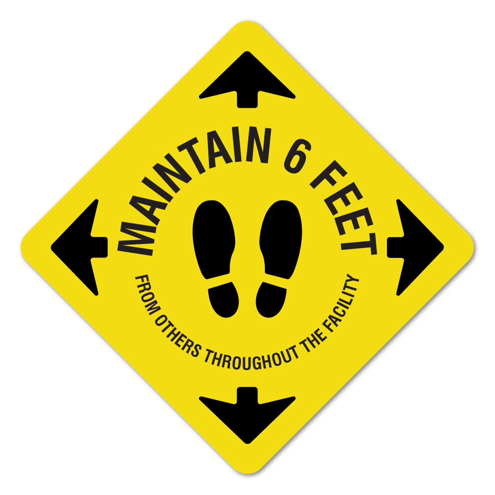 Maintain 6 Feet 7" Floor Marker