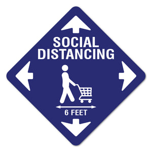 Social Distancing Cart 7" Floor Marker