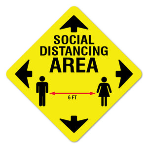 Social Distance Area 6 Ft 16" Floor Marker