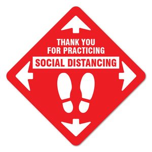 Thank You For Social Distance Red