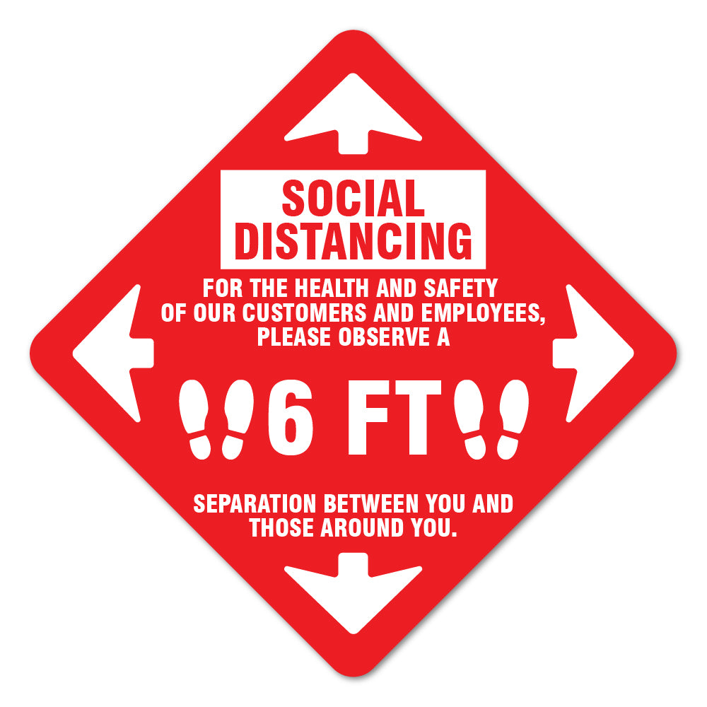 Social Distancing For Health And Safety Floor Marker