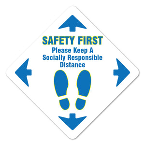 Safety First Social Distancing Floor Marker