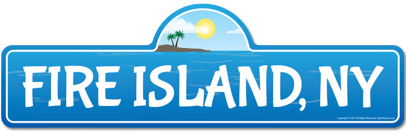 Fire Island, NY New York Beach Street Sign