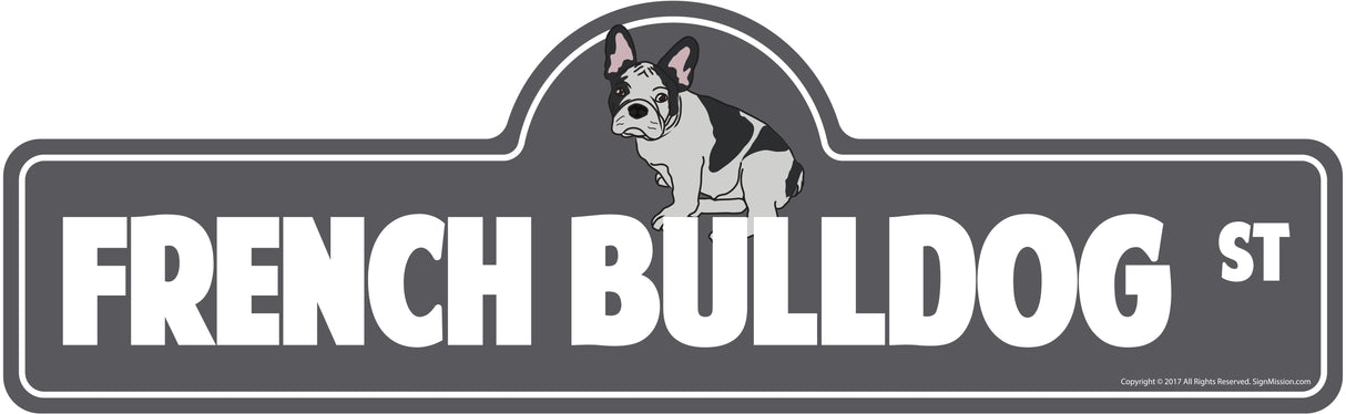 French Bulldog Street Sign
