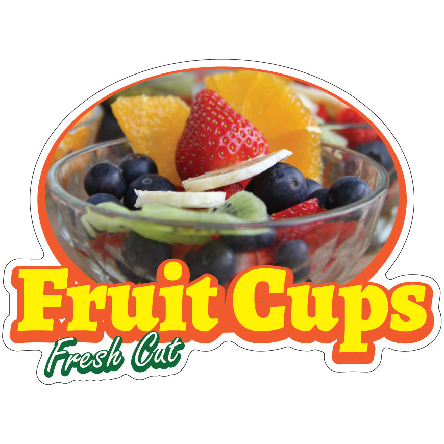 Fruit Cups Die-Cut Decal